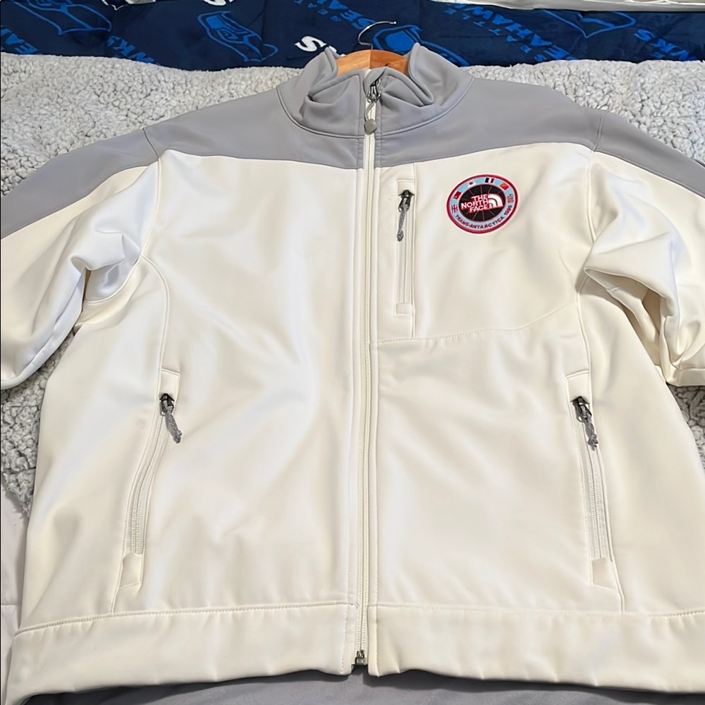 Used The North Face Trans-Antarctica 1990 White and Gray light fleece jacket